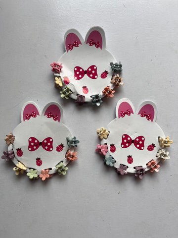 Floral Mini Hair Clip Set – Pack of 12