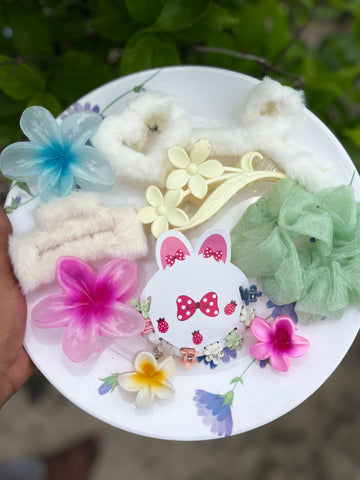 Premium hair accessories hamper with trending products all in one