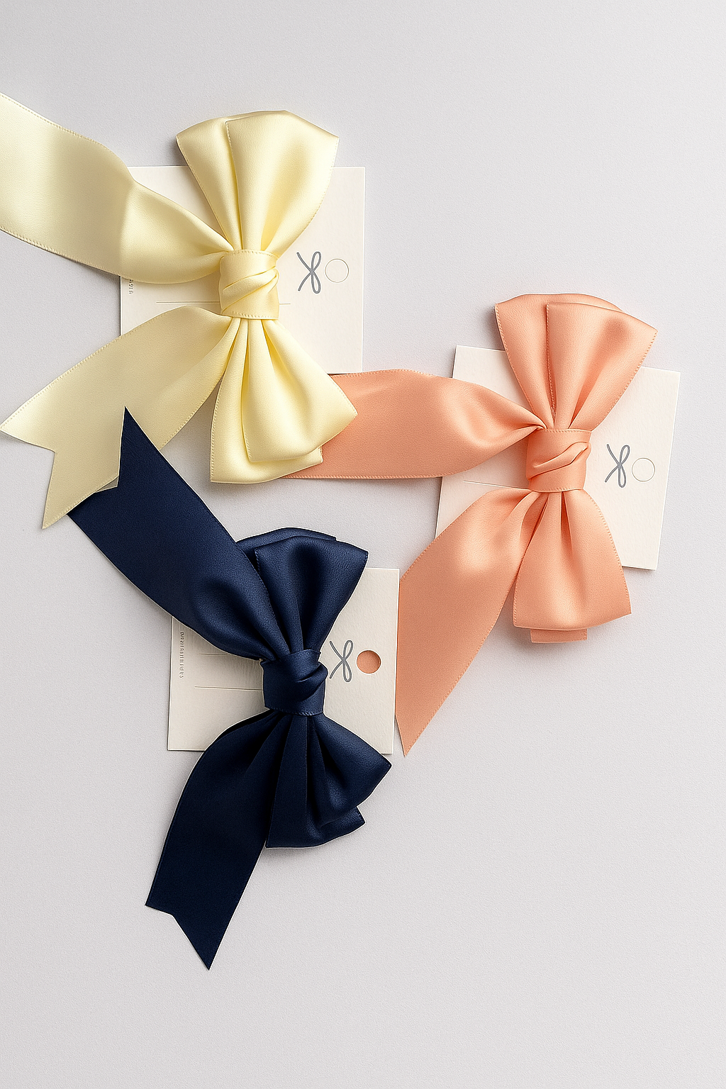 Premium Satin Hair Bow Clips – Set of 3 Elegant Colors